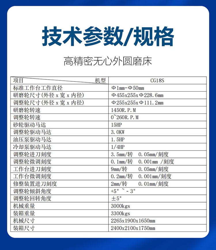 高精密無心磨床